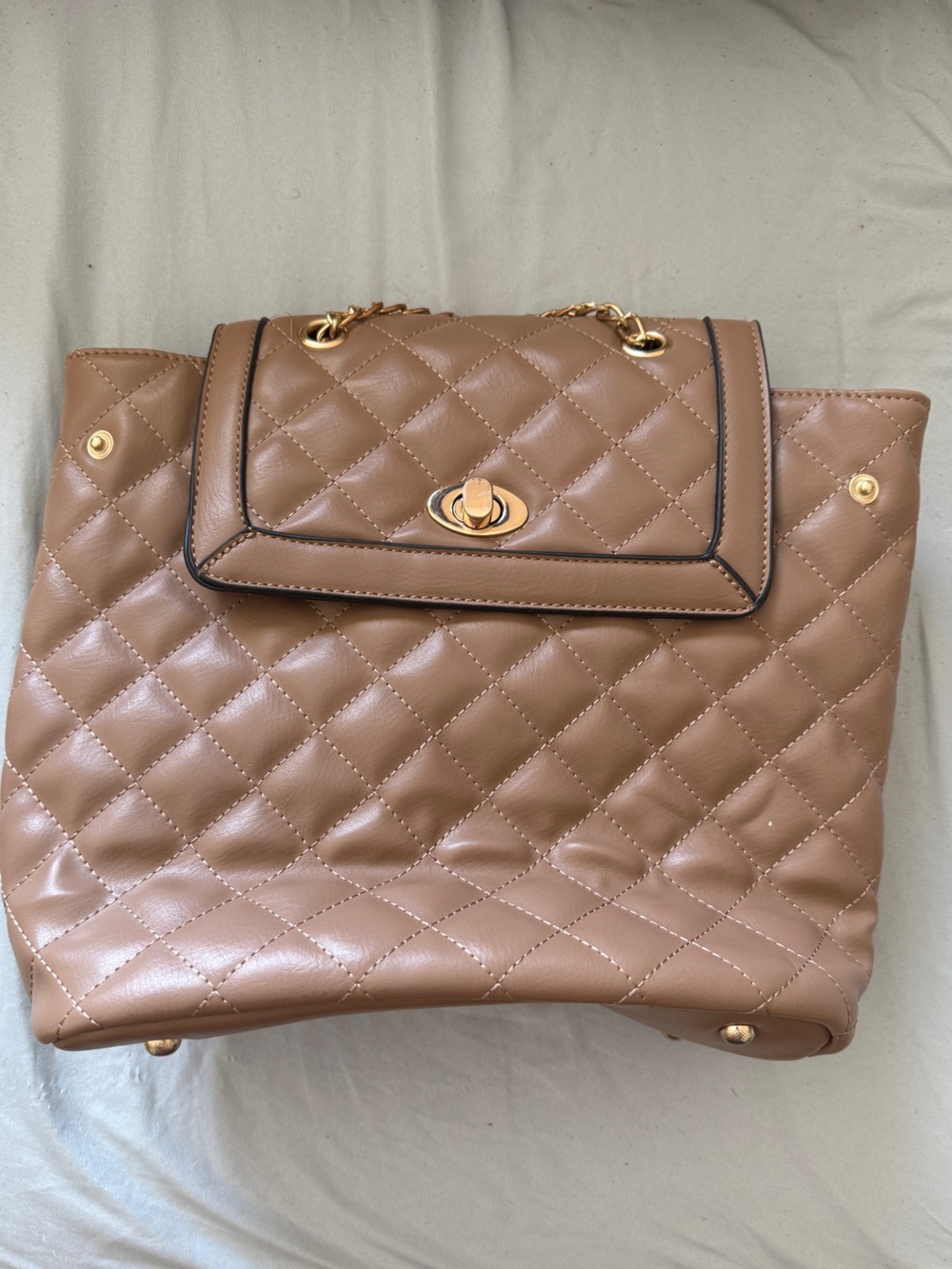 Brown backpack purse